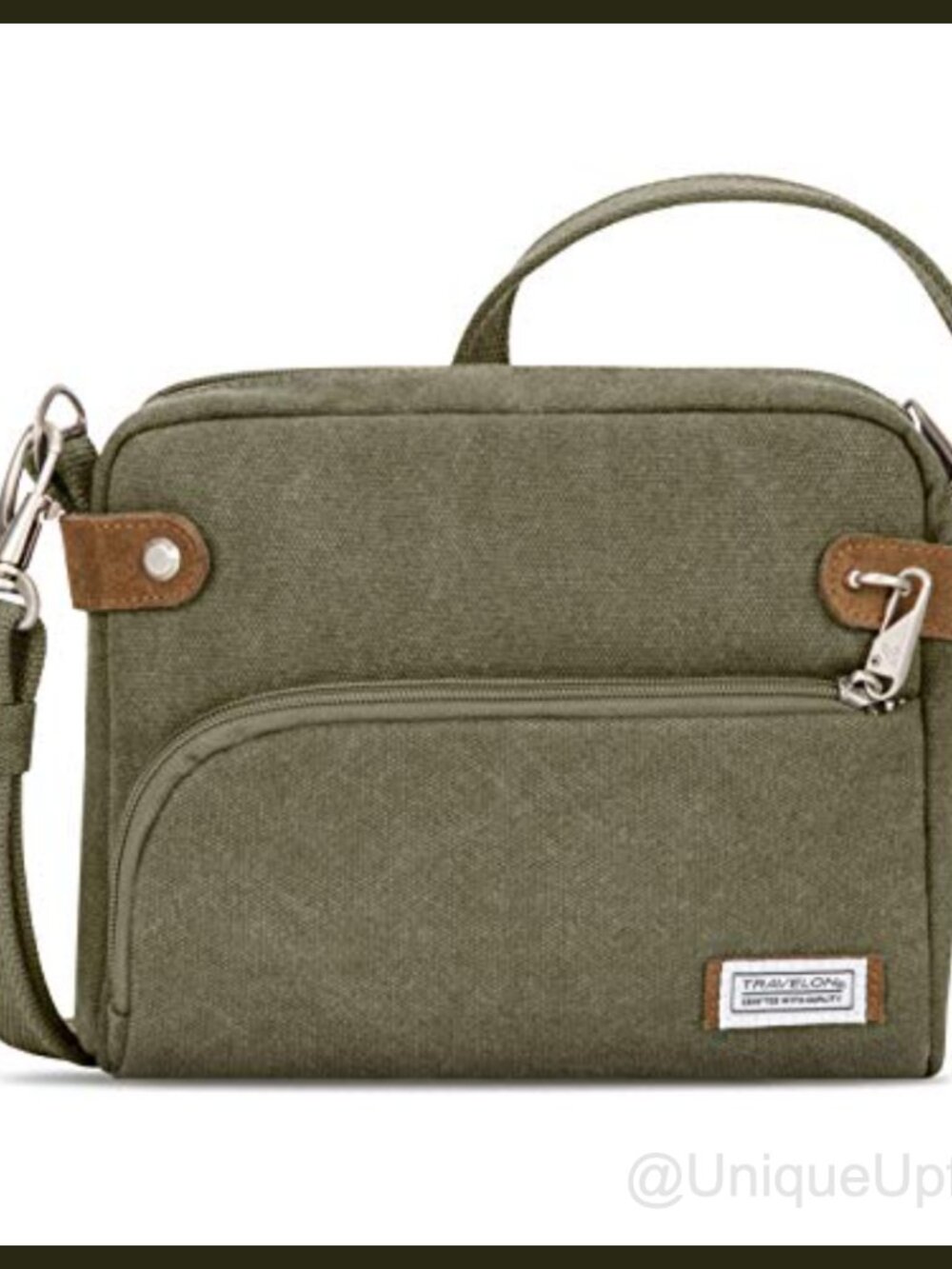 Anti-Theft Crossbody Bag Cotton Poly Canvas Suede RFID Travel Purse